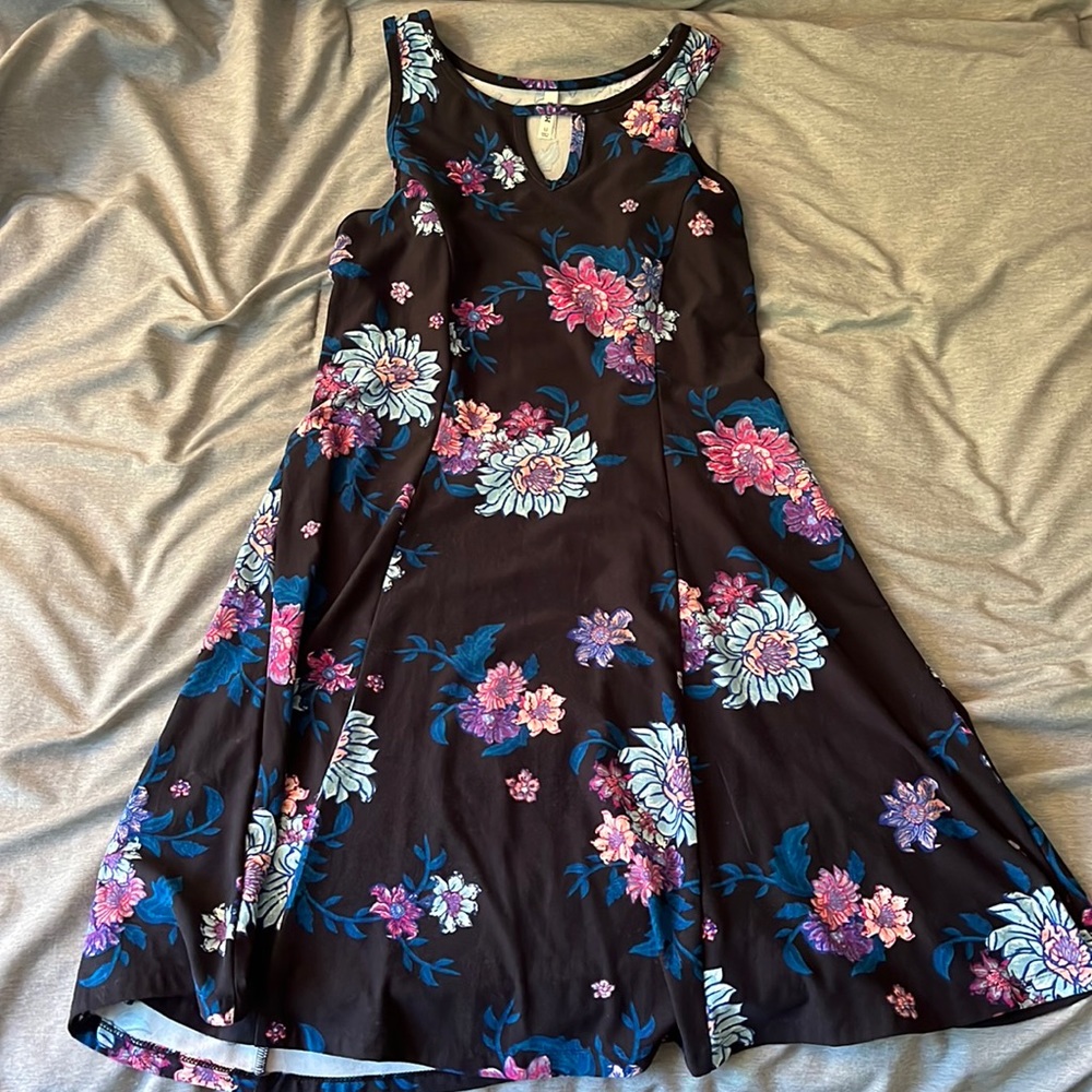 Mudd black with flower pattern dress, size M